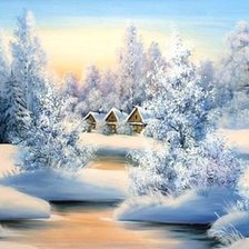 Схема вышивки «пейзаж»