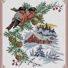 Схема вышивки «зима»