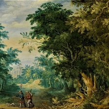 Схема вышивки «лесной пейзаж»