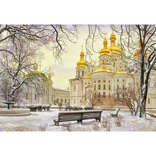 Схема вышивки «Зимний пейзаж.»