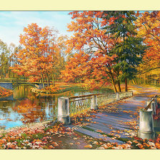 Схема вышивки «Золотая осень.»