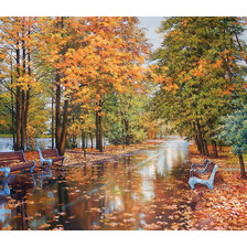 Схема вышивки «Осенний парк.»