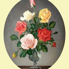 Схема вышивки «Розы. Букет.»