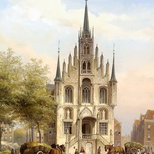 Схема вышивки «старый город»