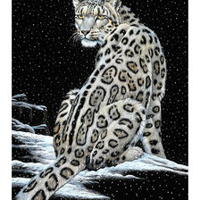 Схема вышивки «Снежный барс.»