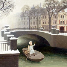 Схема вышивки «Ангел в городе»