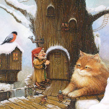 Рыжий кот в гостях у домового