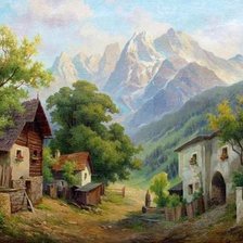 Схема вышивки «пейзаж»