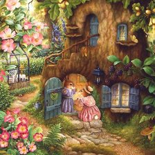 Схема вышивки «Заходите в гости»