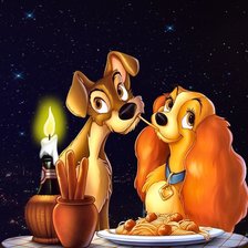 Схема вышивки «Леди и бродяга»