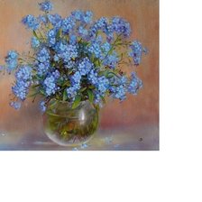 Схема вышивки «Незабудки мал./худ Кира Панина/ размер 297х254 крест»