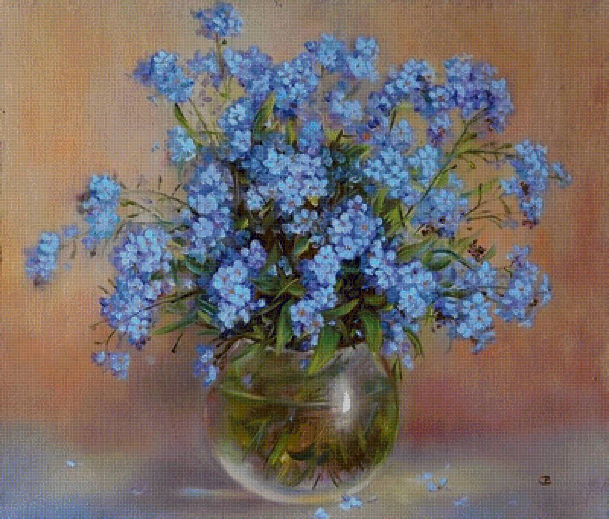 Незабудки бол. /худ Кира Панина/ - незабудки, букет, цветы - предпросмотр