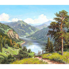 Схема вышивки «Пейзаж.»