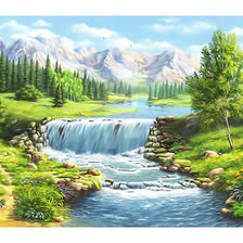 Схема вышивки «Горная река.»