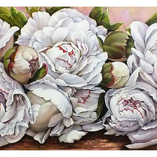 Схема вышивки «Серия "Пионы"»