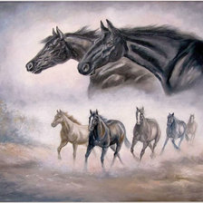 Схема вышивки «Про коней»