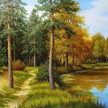 Схема вышивки «пейзаж»