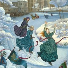 Схема вышивки «на коньках»