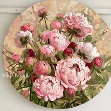 Схема вышивки «Пионы»