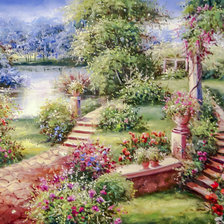 Схема вышивки «Summer's Garden.»