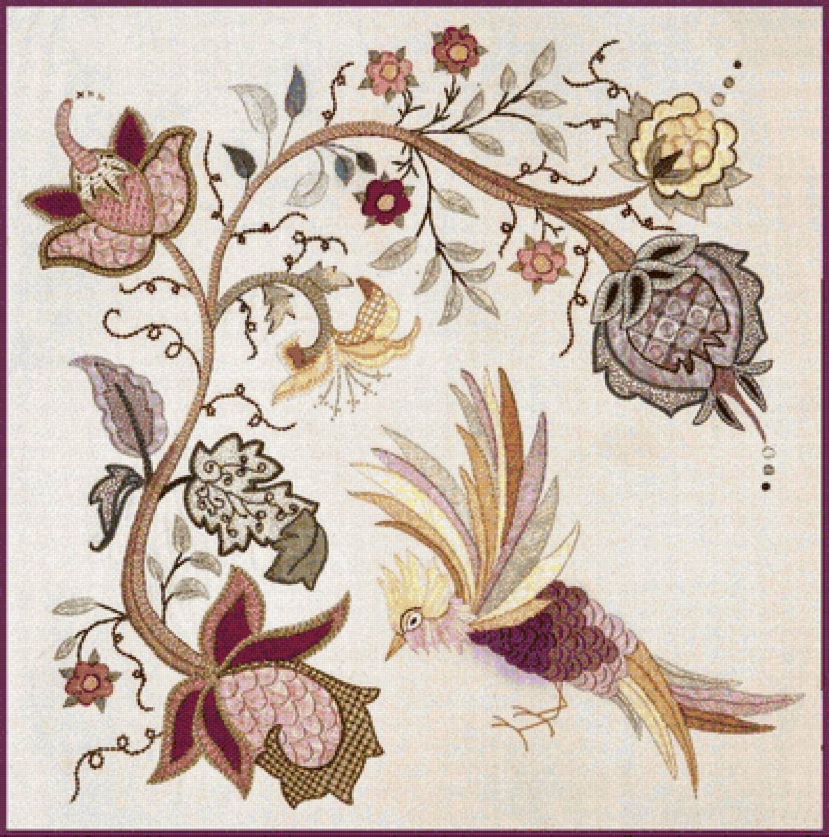 старинная английская вышивка - предпросмотр