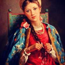 Схема вышивки «Русская красавица»