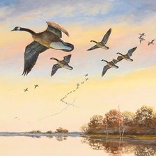 Схема вышивки «В тёплые края»