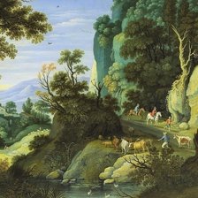 Схема вышивки «Старинный пейзаж»