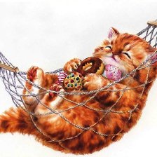 Схема вышивки «Рыжик на отдыхе»