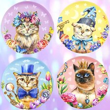 Схема вышивки «Ах, эти кошки»