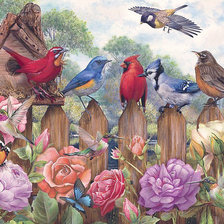 Схема вышивки «Разноцветье флоры и фауны.»