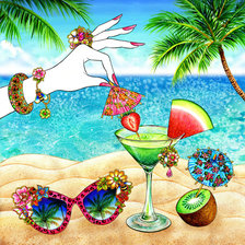 Схема вышивки «пляж»