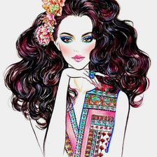 Схема вышивки «красотка»