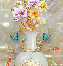 Схема вышивки «vaza,kvety»