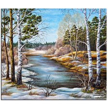 Схема вышивки «zimná krajina»