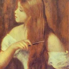 Схема вышивки «Young Girl Combing Her Hair»