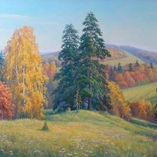 Схема вышивки «пейзаж»