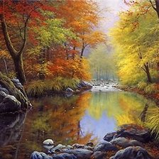 Схема вышивки «пейзаж»