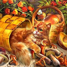 Схема вышивки «рыжий шкодник»