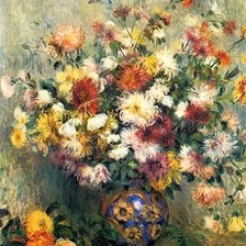 Схема вышивки «Vase of Chrysanthemums»