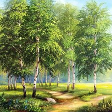 Схема вышивки «пейзаж»