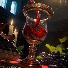 Схема вышивки «Бокал вина»