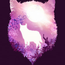 Схема вышивки «Волк»