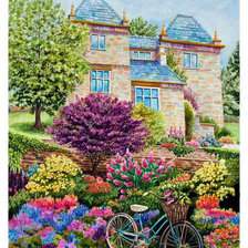 Схема вышивки «Домик»