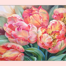 Схема вышивки «Тюльпаны.»