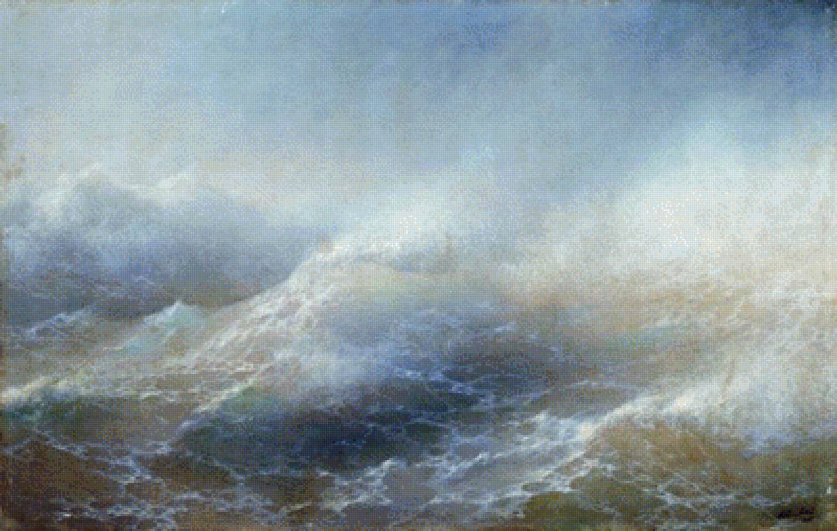 Sea view by Ivan Aivazovsky , 1895 - 1895 морской вид, by ivan aivazovsky - предпросмотр