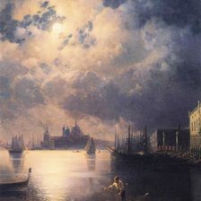 Схема вышивки «Byron in Venice by Ivan Aivazovsky»