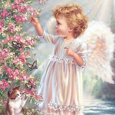 Схема вышивки «ангелочек»