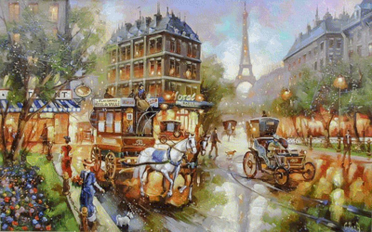 Evening Paris. - sergey boev paintings.scenarys.people.animals. - предпросмотр