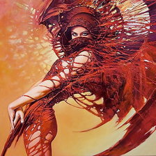 Схема вышивки «Краснокрылый ангел»